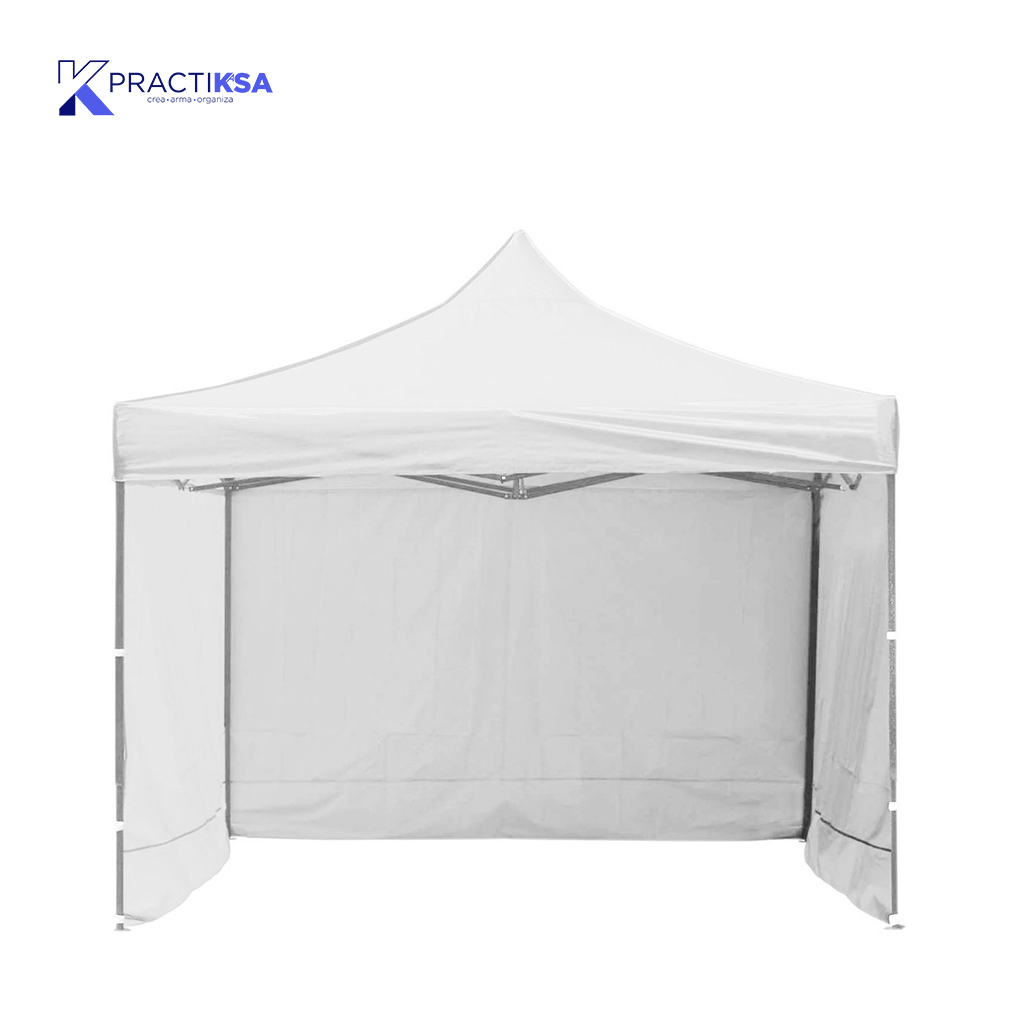 CARPA TOLDO 2.5X2.5 REFORZADO PLEGABLE CON PAREDES