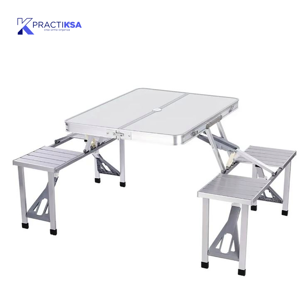 MESA PLEGABLE PICNIC PORTÁTIL 4 SILLAS