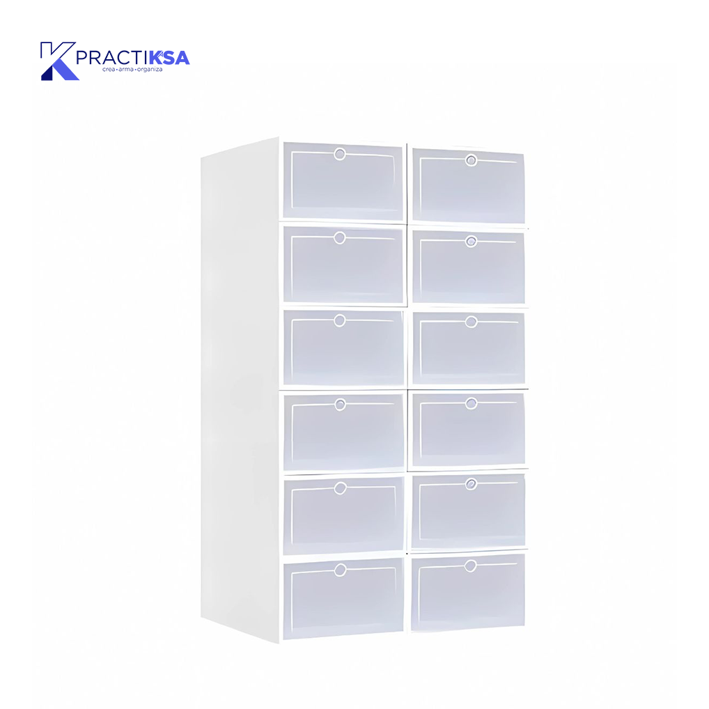12 CAJAS DE ZAPATOS APILABLES TENIS ZAPATERA