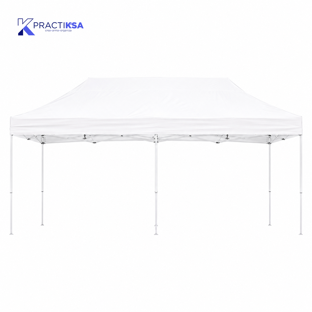 CARPA 3X6 METROS TOLDO IMPERMEABLE LONA JARDÍN PLEGABLE