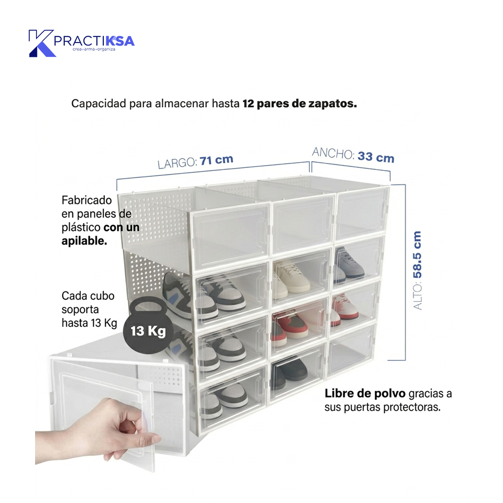 ZAPATERA PORTÁTIL 12 SECCIONES