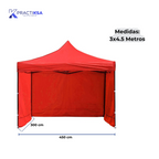 CARPA PARED 3 X 3 METROS TOLDO PLEGABLE LONA IMPERMEABLE