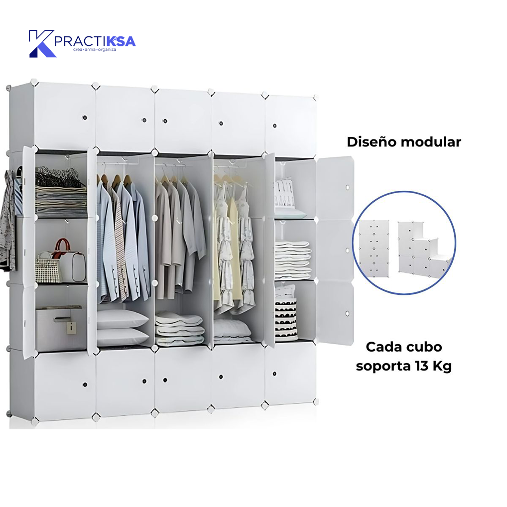 ARMARIO PORTÁTIL PLÁSTICO CLÓSET ORGANIZADOR ROPA ZAPATERA