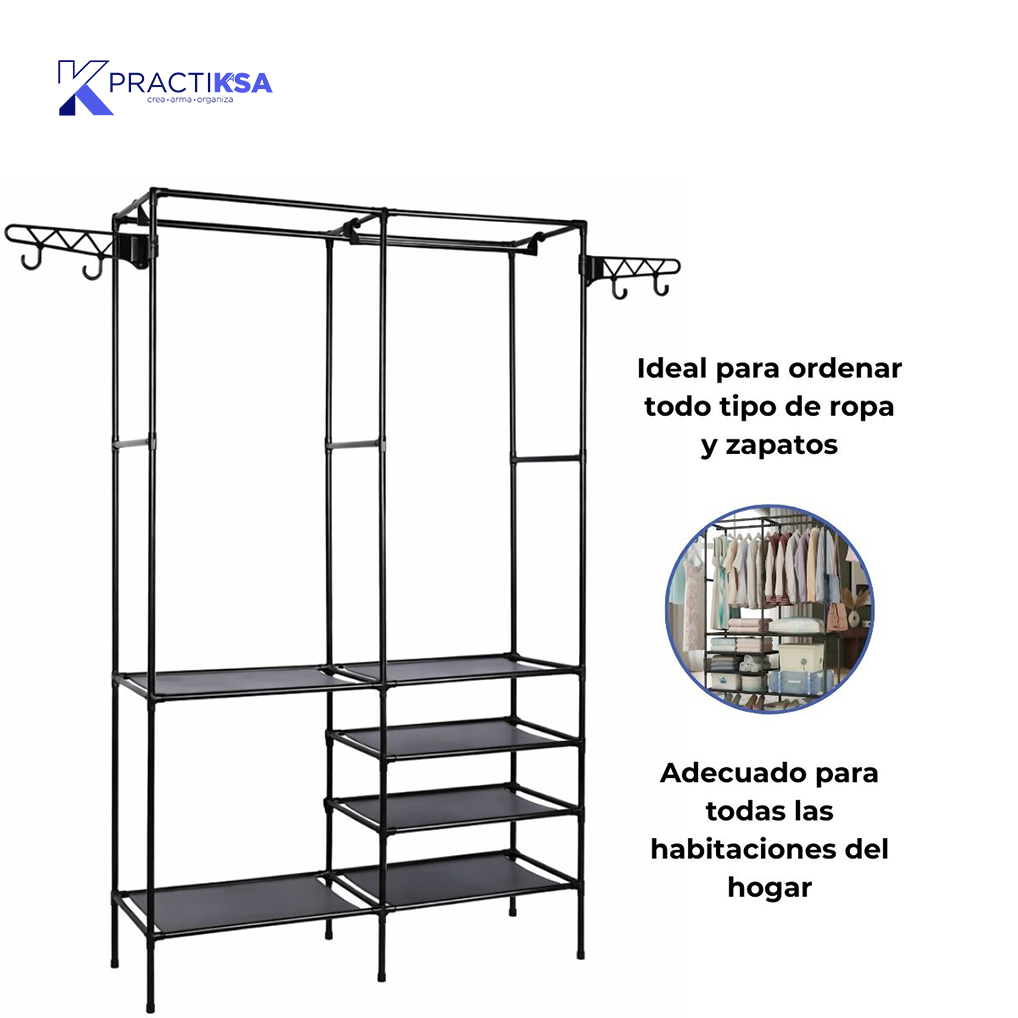 PERCHERO DE SOPORTE ALMACENAMIENTO PARA ROPA Y ZAPATOS