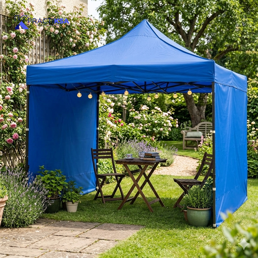 CARPA TOLDO 3X4.5 M REFORZADO PLEGABLE CON PAREDES